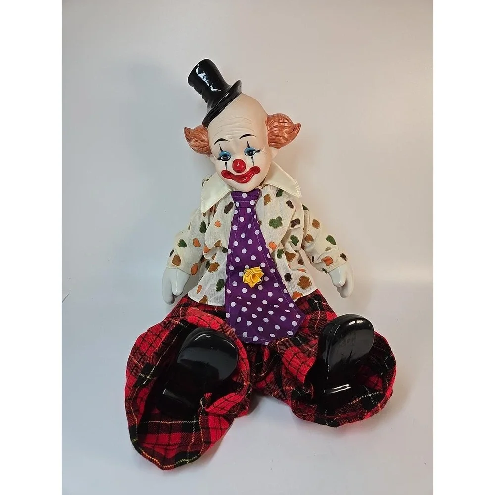 Victoria Impex Clown Porcelain Doll Working Music Box